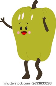 Cute dancing paprika vector illustration