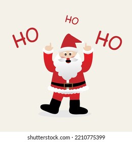 Cute dancing Santa Claus, Christmas vector illustration stock illustration