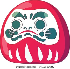 Cute Daruma doll vector illustration