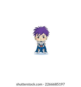 cute but dashing little hero mascot