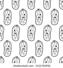 cute date fruit cartoon seamless pattern on white background
