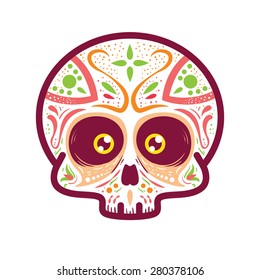 Cute Day of The Dead Illustration
