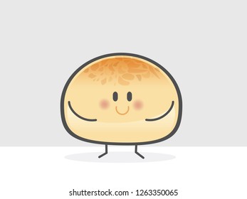 Cute pão de queijo brazilian food snack