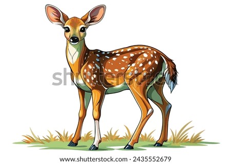 cute Dear vector art illustration 