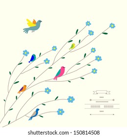 Cute decoration with birds