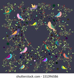 Cute decoration with birds