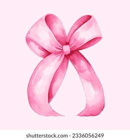 Decoración Cuidada Vector De Diseño De Color De Agua De Cinta Rosa. 