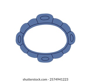 Cute decorative frame or border drawing in flat style. Interior, frame, decoration. Hand drawn vector illustration.