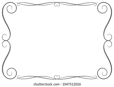 Cute decorative frame. Vector illustration.