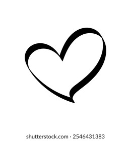 Cute decorative heart icon vector illustration