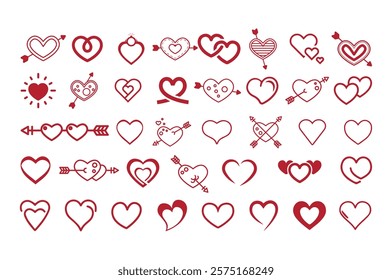 Cute decorative heart icon vector illustration graphic design