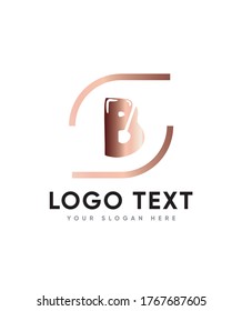 Cute decorative letter type B logo template, Vector logo for business and company identity 