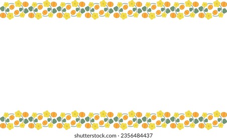 Cute decorative line frame of pumpkins 2