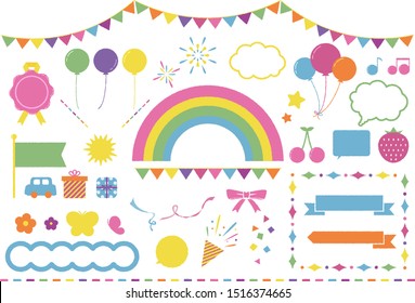 Cute decorative material vector illustration