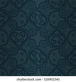 Cute decorative seamless pattern background in romantic style. Retro decor. Simple medley repeatable backdrop. Shining, graphic design for ads, curtain, fabric or other purpose.