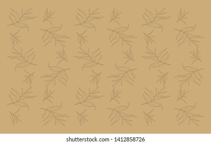 Cute decorative tropical pattern with palm leaves. Vector illustration for background, wrapping paper, textile packaging.