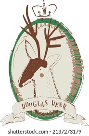 Cute deer badge can be used for baby t-shirt print, fashion print design, kids wear, baby shower, celebration, greeting and invitation.
