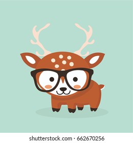 Cute deer cartoon.