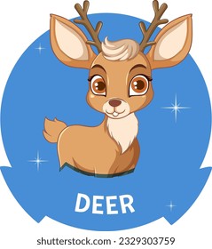 Cute Deer Cartoon Character illustration