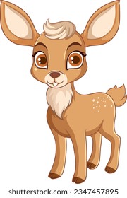 Cute Deer Cartoon Character illustration