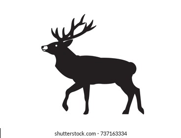 Cute deer cartoon comic wild vector character. Caribou, reindeer character wild animal ren