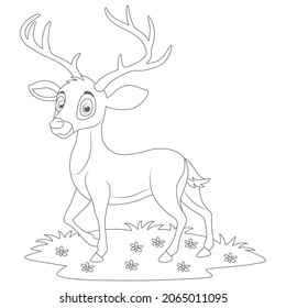 Dibujo de ciervo lindo Imagen vectorial libre 