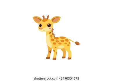 Cute deer cartoon style vector art illustration