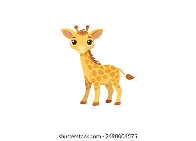 Cute deer cartoon style vector art illustration