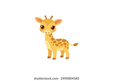 Ilustración de Arte vectorial de estilo de dibujos animados de ciervo lindo