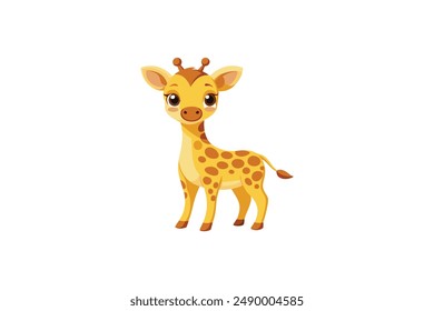 Ilustración de Arte vectorial de estilo de dibujos animados de ciervo lindo