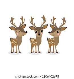 鹿 可愛い のイラスト素材 画像 ベクター画像 Shutterstock