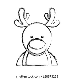 cute deer character icon