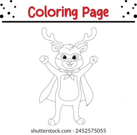 cute deer coloring page for kids