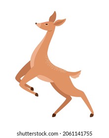 cute deer design over white