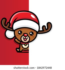 cute deer design and white paper