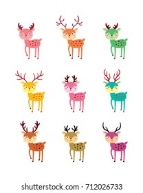 cute deer graphic vector