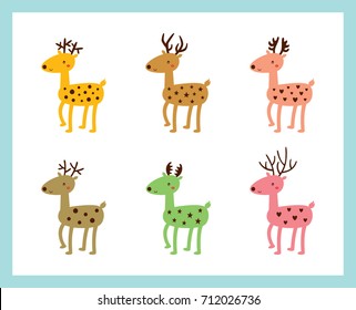 cute deer graphic vector