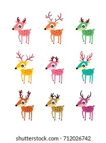 cute deer graphic vector