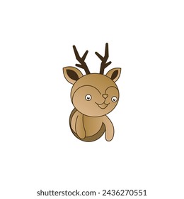 Cute deer. Great for christmas event logo