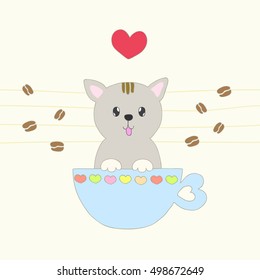 Cute deer hand drawn, Merry Christmas, holiday, vector illustration