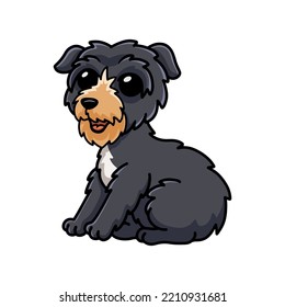 Cute deer hound dog cartoon sitting