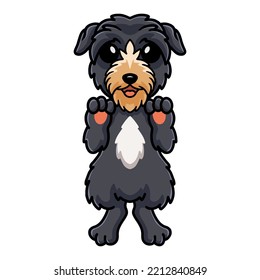 Cute deer hound dog cartoon standing