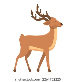 Cute deer icon cartoon vector. Forest animal. Zoo mascot