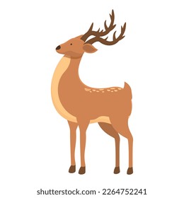 Cute deer icon cartoon vector. Forest animal. Zoo mascot