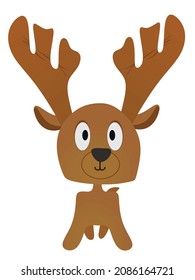 Cute deer icon. vector illustration