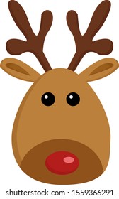 Cute deer, illustration, vector on white background.