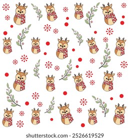 Leuke Herten Patroon voor Kerstmis verpakken papier en stof 