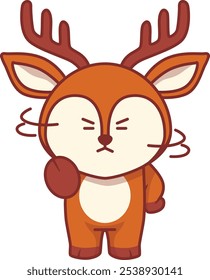 Süße Hirsch Shake Head Illustration