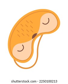 Cute deer sleeping mask flat icon. Vector illustration