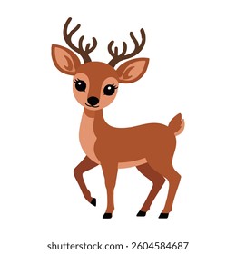 Cute deer sticker vector design on a white background